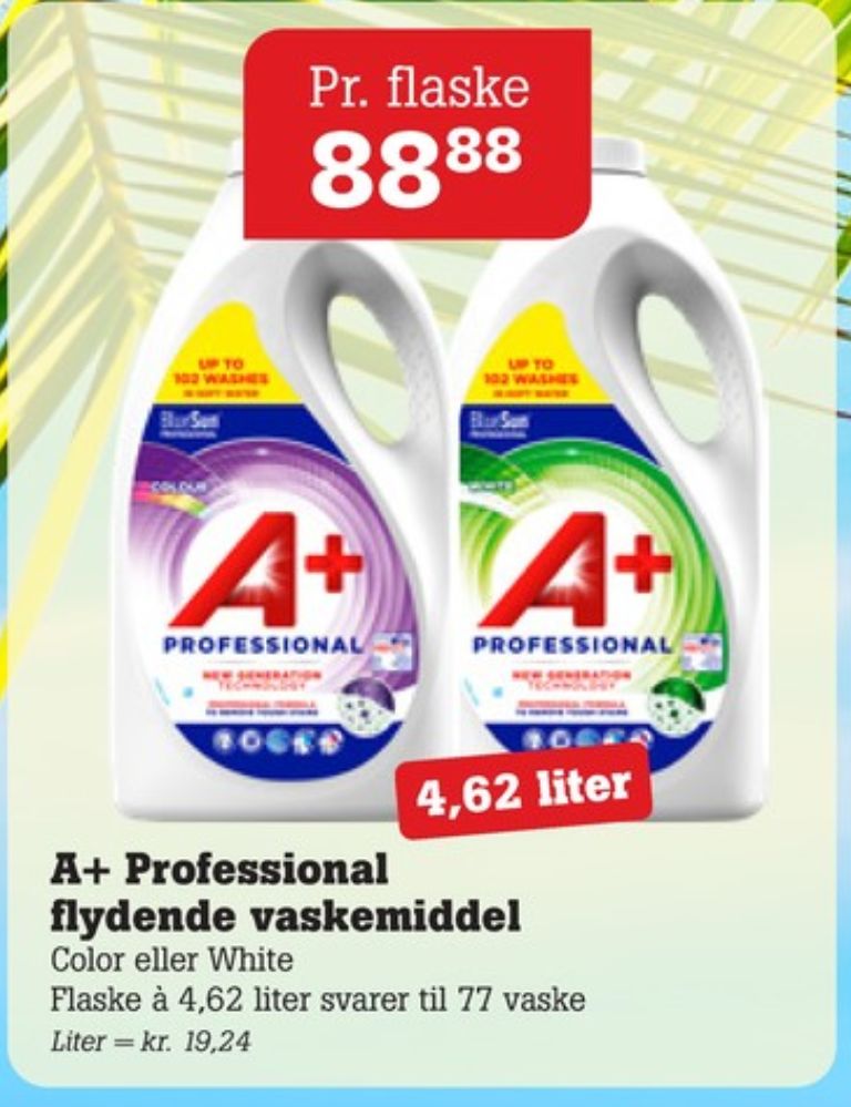 A+, Vaskemiddel-flydende