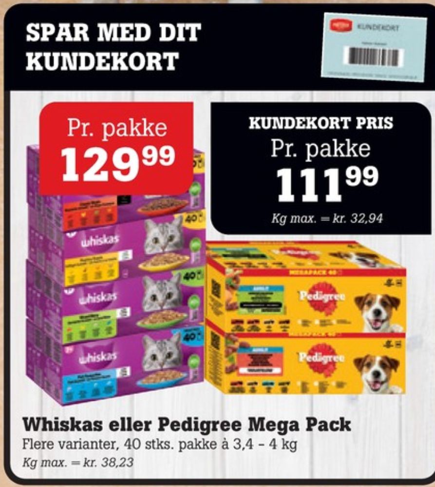Whiskas, Kattefoder