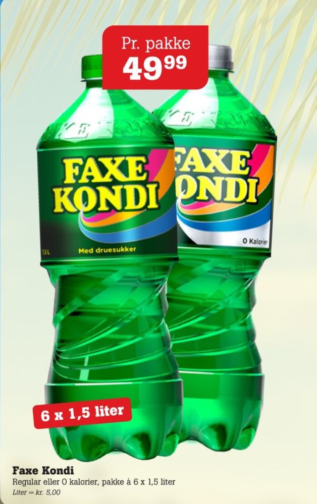 Faxe Kondi 0 Kalorier, Sportssodavand 6 pk. 