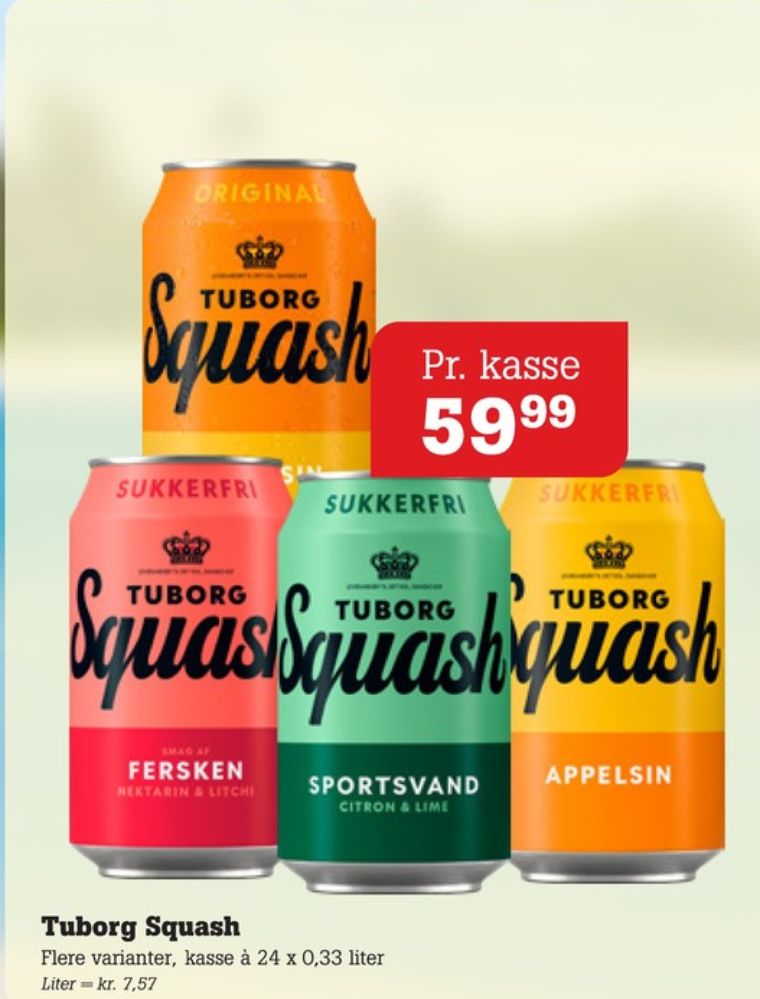 Tuborg Squash, Appelsinsodavand 24 pk.