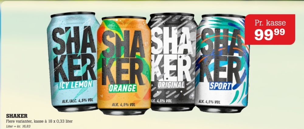 Shaker, Ice Lemon RTD 18 pk.