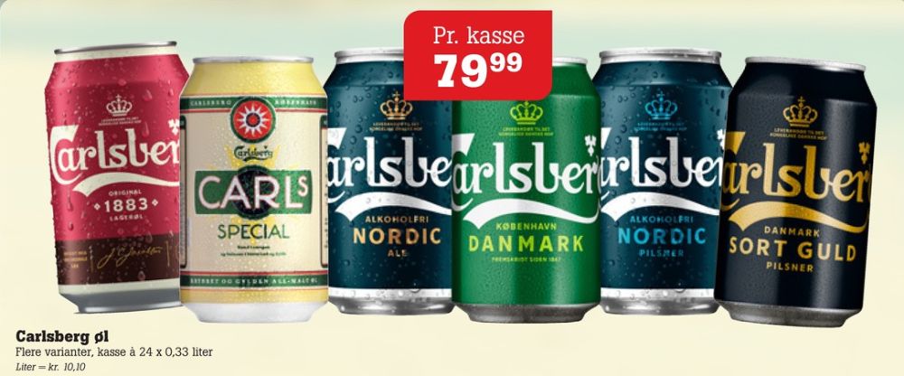 Carlsberg Nordic Ale, Øl - Alkoholfri 24 pk.