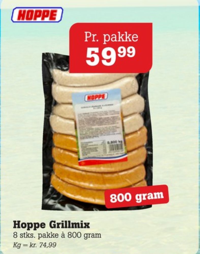 Hoppe, Grillpølser
