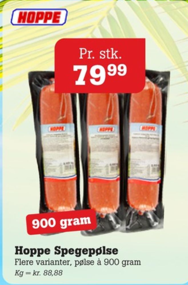 Hoppe, Spegepølse