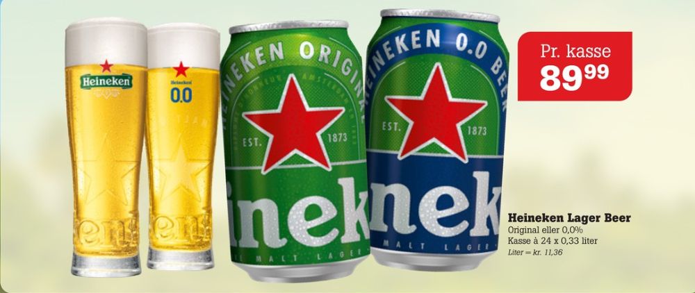 Heineken, Øl 24 pk.