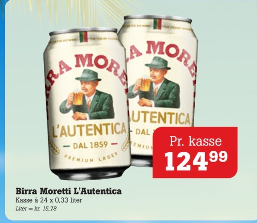 Birra Moretti, Specialøl 24 pk.