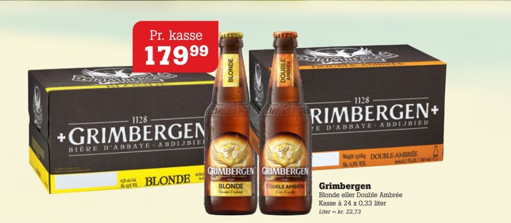 Grimbergen Double Ambrée, Specialøl 24 pk.