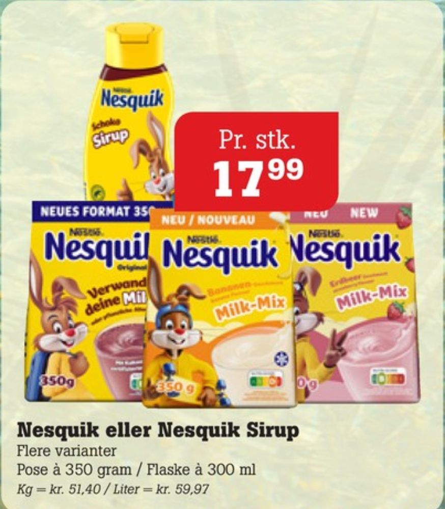 Nestlé Nesquik, Kakaodrikspulver