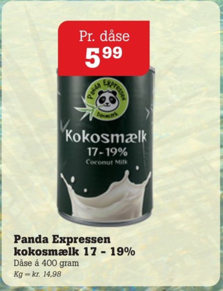 Panda Expressen , Kokosmælk