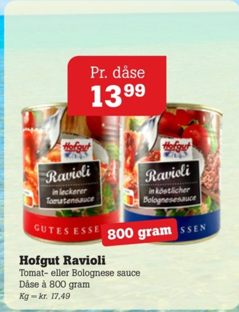 Hofgut, Ravioli Bolognese