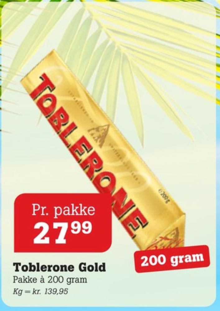 Toblerone, Chokolade