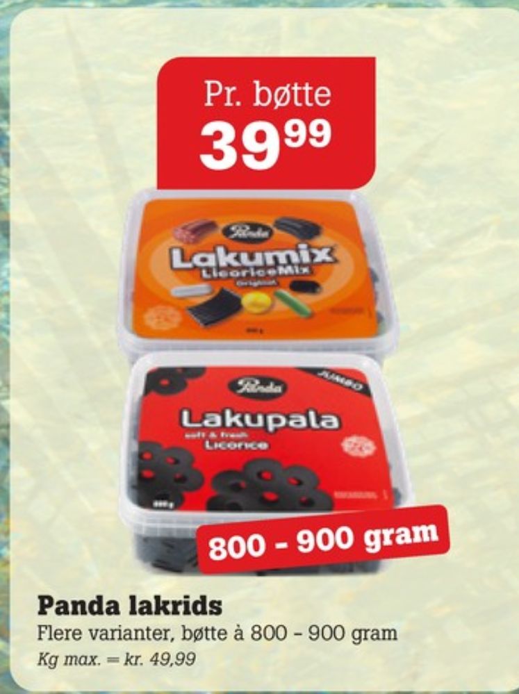 Panda Lakumix, Slikbøtter