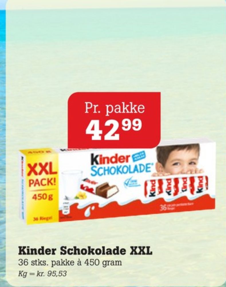 Kinder Chocolate, Chokoladestænger