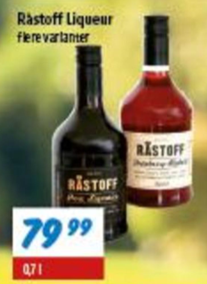 Råstoff Pure Liquorice, Shots