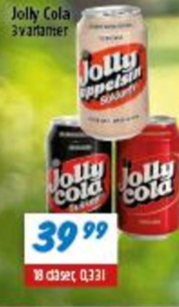 Jolly Cola Sukkerfri, Cola 18 pk.