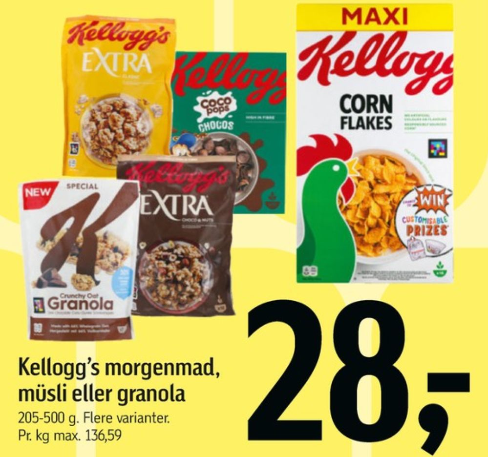 Kelloggs Coco Pops Chocos, Morgenmadsprodukt