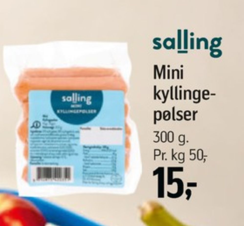 Salling, Kyllingepølser