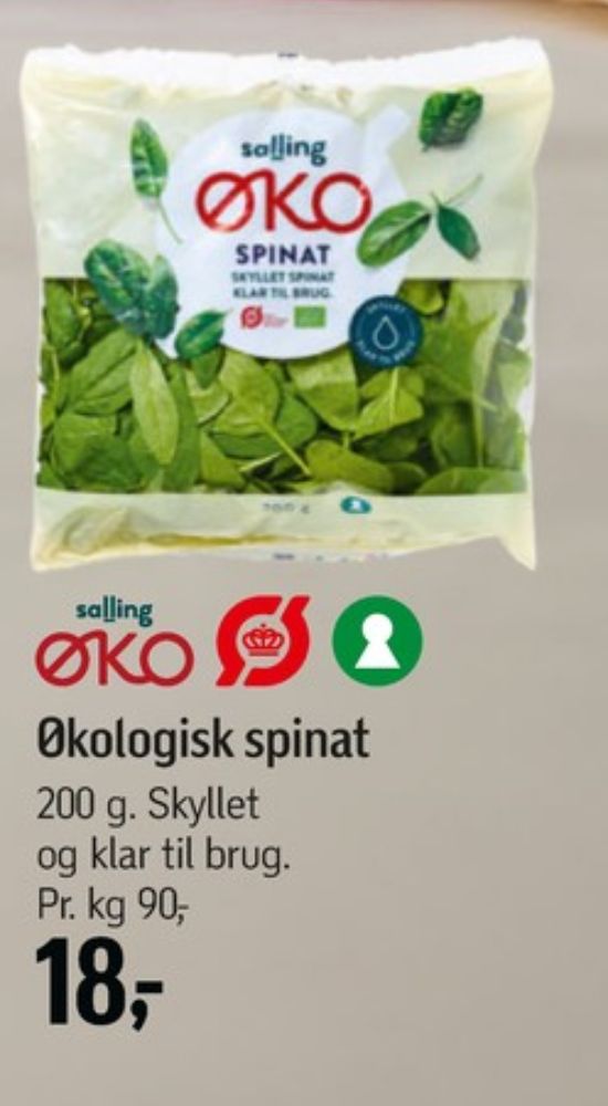 Salling ØKO, Spinat