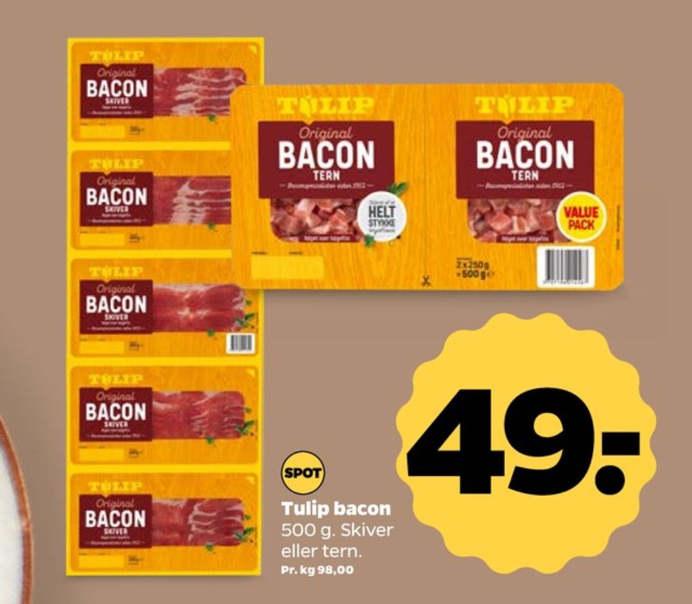 Tulip, Baconskiver