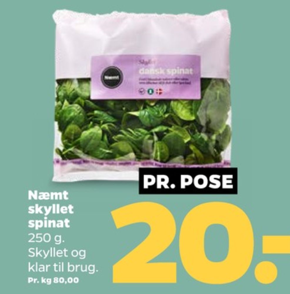 Næmt, Spinat