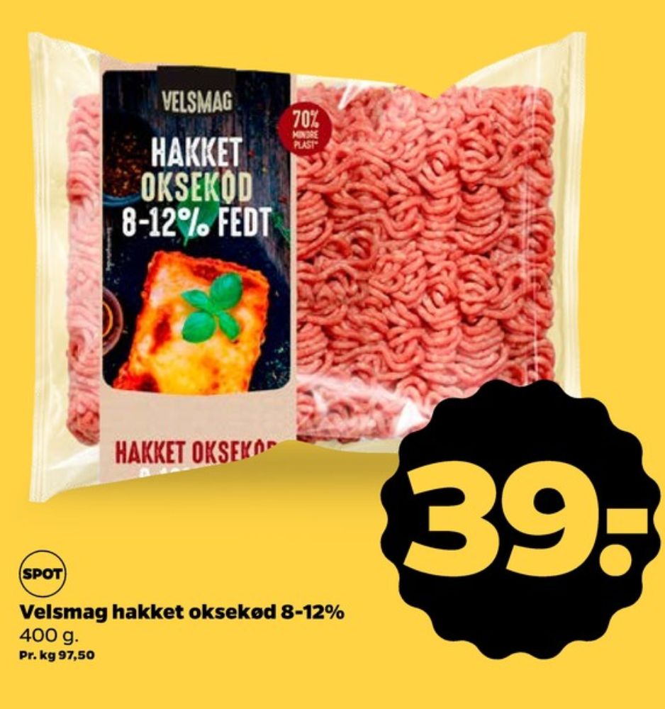 Velsmag, Hakket oksekød 8-12%