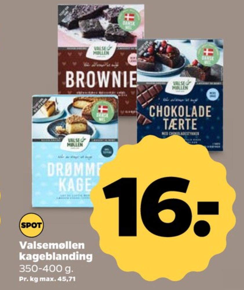 Valsemøllen, Chokoladetærteblanding