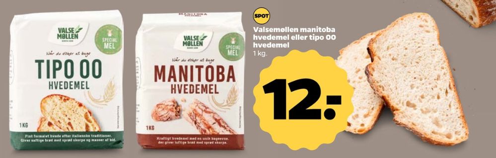 Valsemøllen, Tipo 00 Hvedemel
