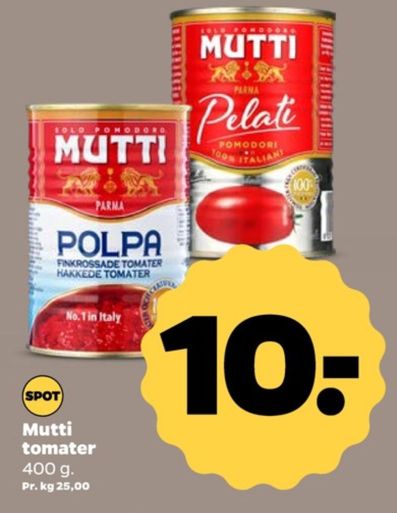 Mutti, Tomater