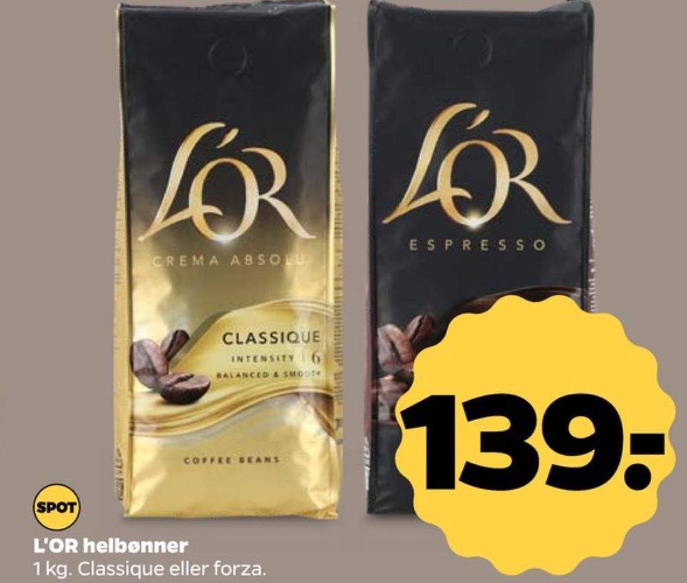 LOR Espresso Forza, Kaffebønner