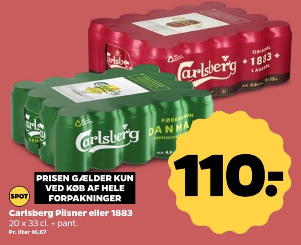 Carlsberg Pilsner, Øl 20 pk.