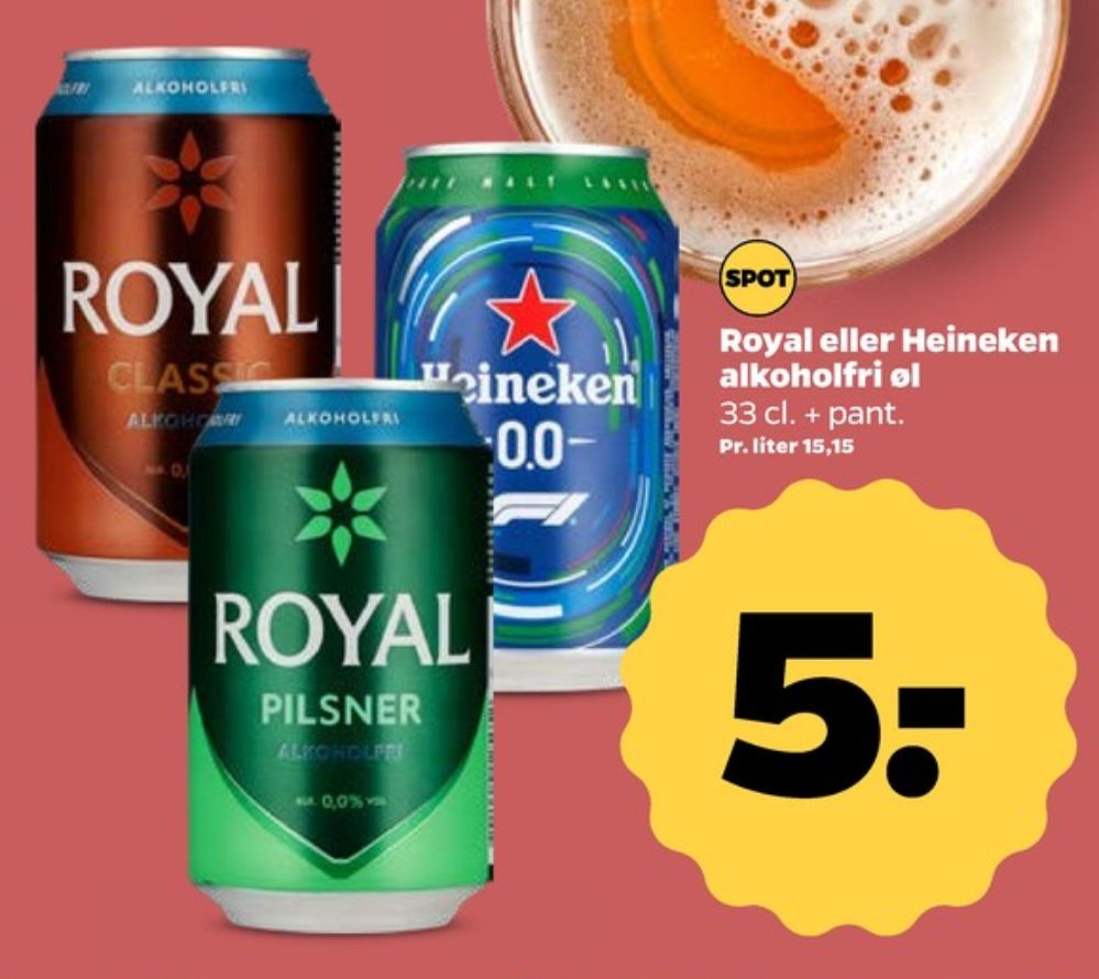 Royal 0,0 Pilsner, Øl - Alkoholfri