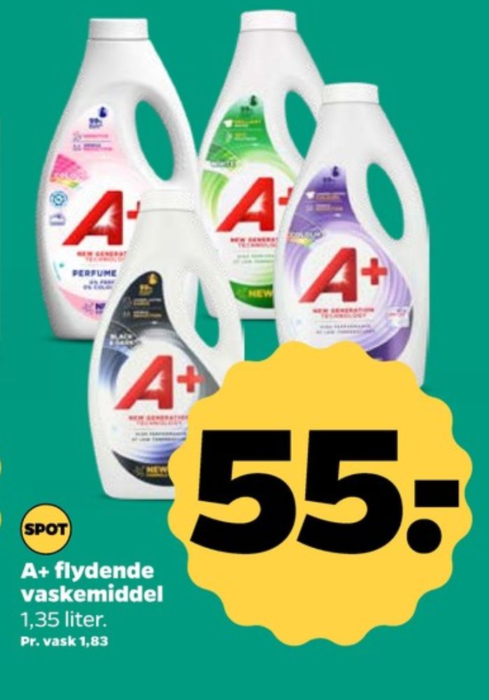 A+, Vaskemiddel-flydende