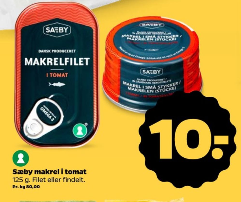 Sæby, Makrelfilet i Tomat