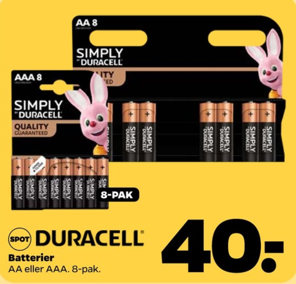 Duracell, Batterier