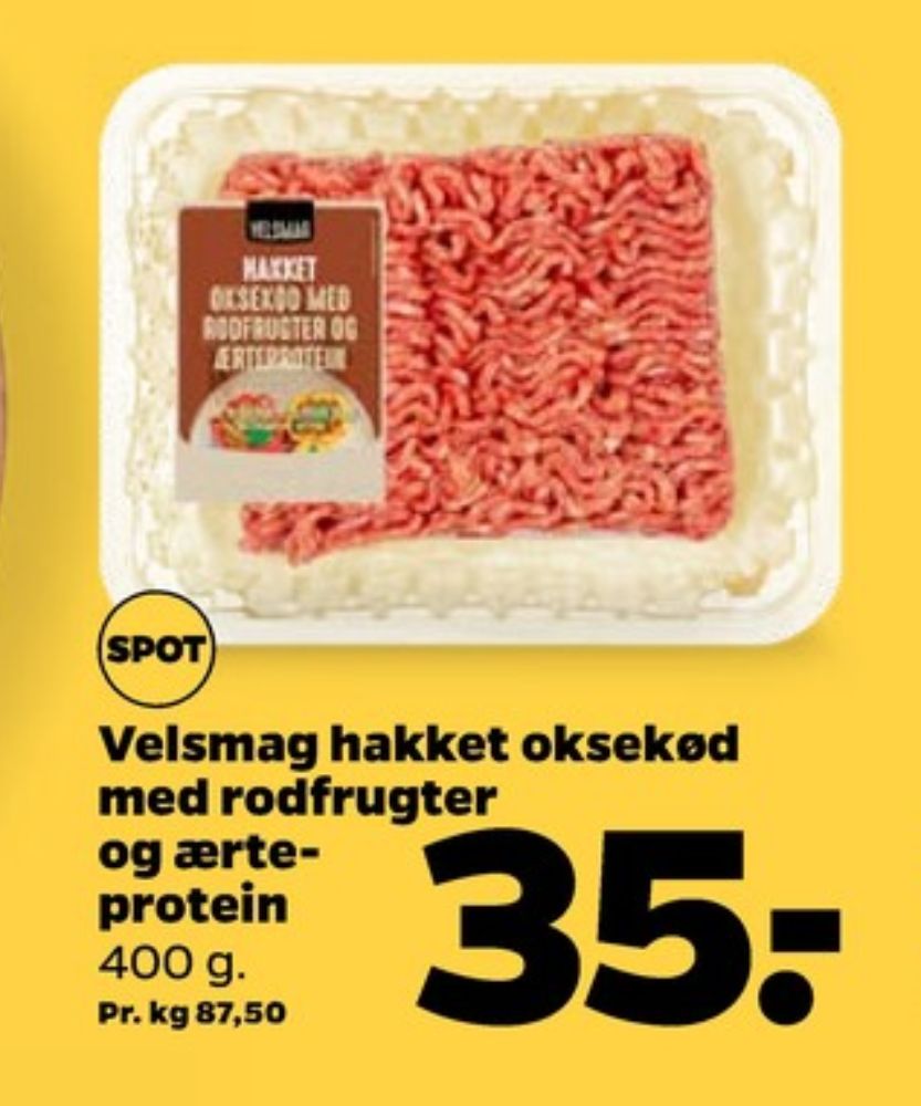 Velsmag, Hakket oksekød med rodfrugter & ærteprotein
