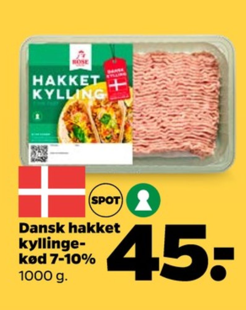 Rose, Hakket kylling 7-10%