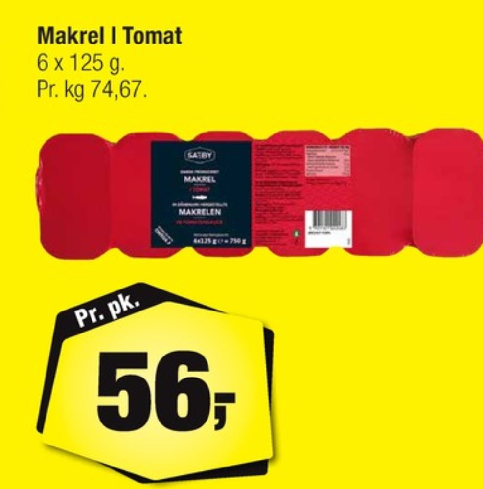 Sæby, Makrelfilet i Tomat