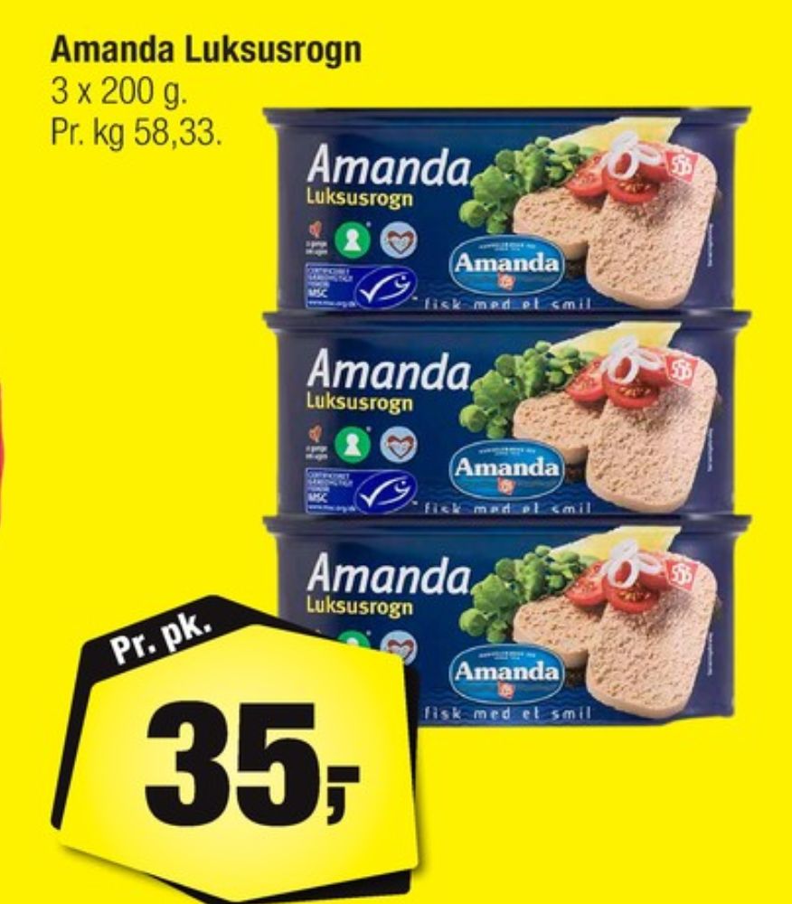Amanda Seafood, Luksusrogn