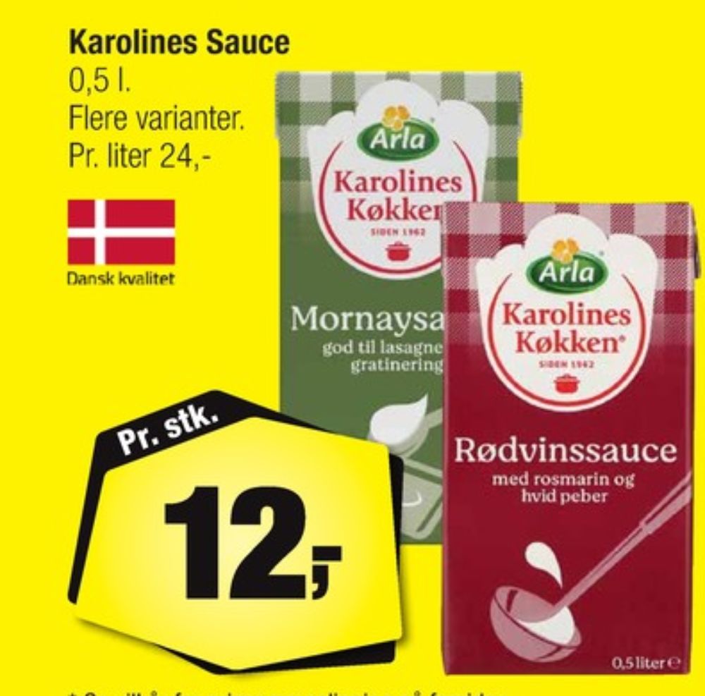 Karolines, Mornaysauce