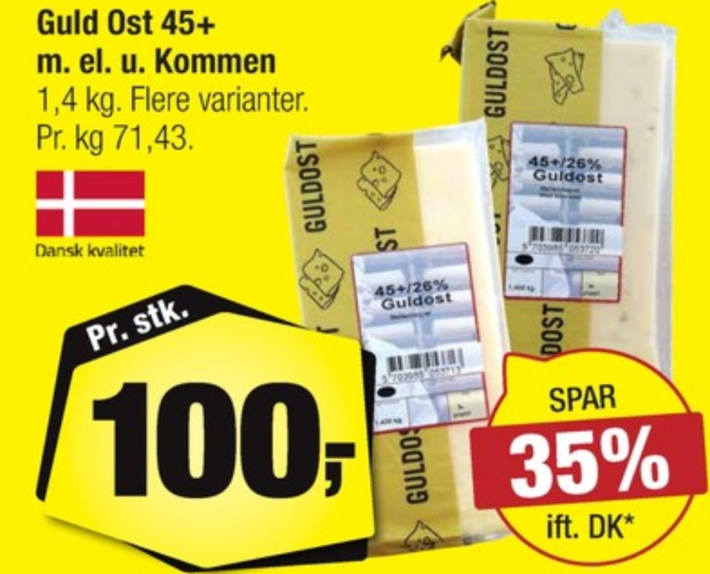 Skæreost Guld Mellemlagret