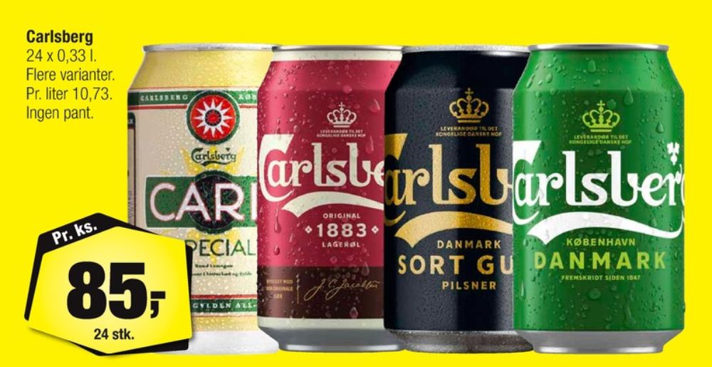 Carlsberg Sort guld, Øl 24 pk.
