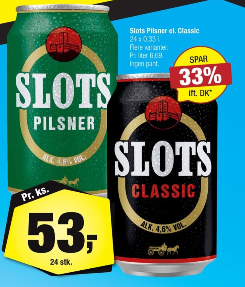 Slots Pilsner, Øl 24 pk.