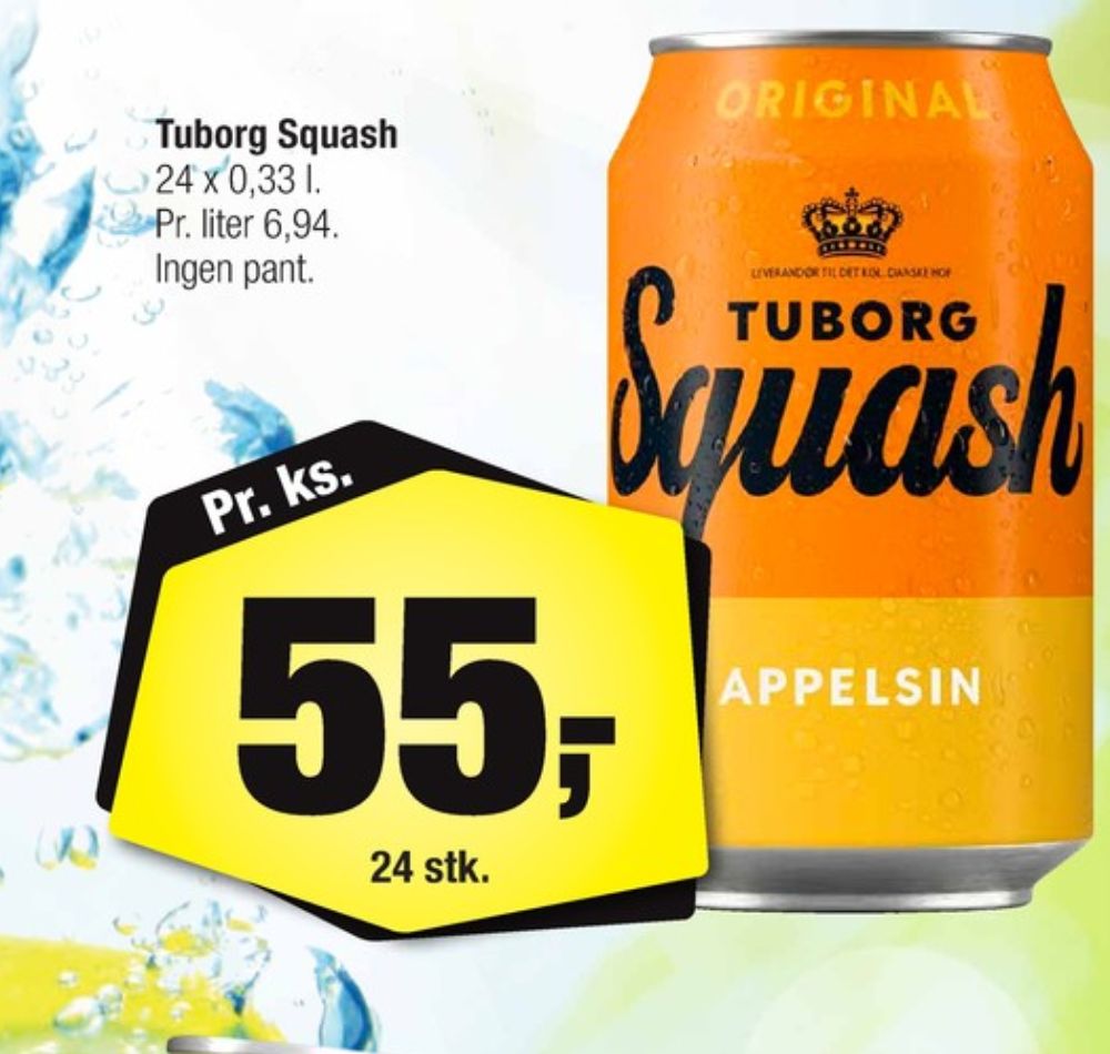 Tuborg Squash, Appelsinsodavand 24 pk.