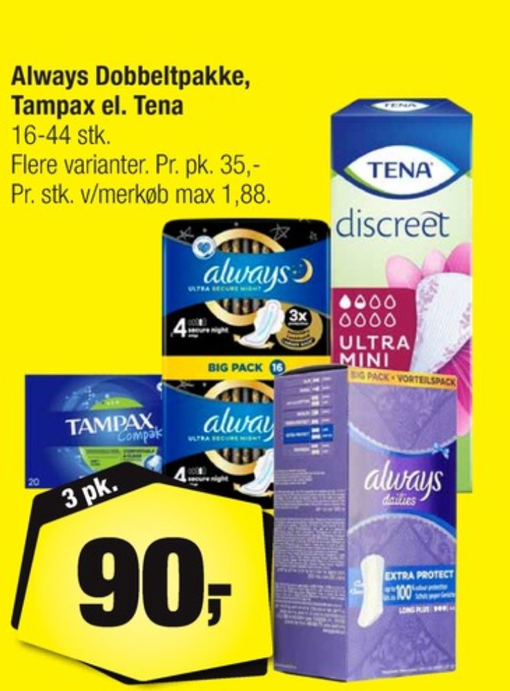 Tampax, Tamponer