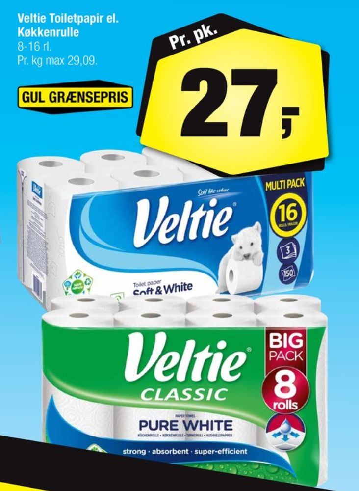 Veltie, Toiletpapir