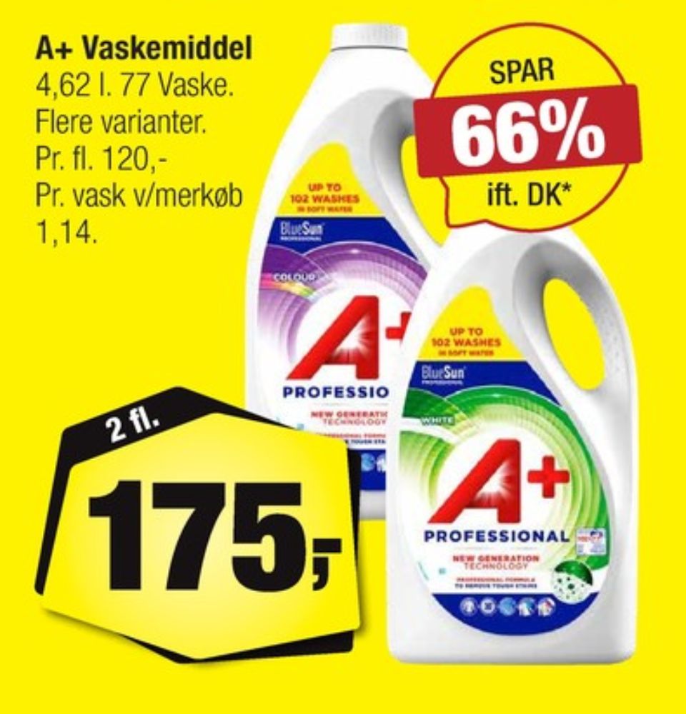 A+, Vaskemiddel-flydende