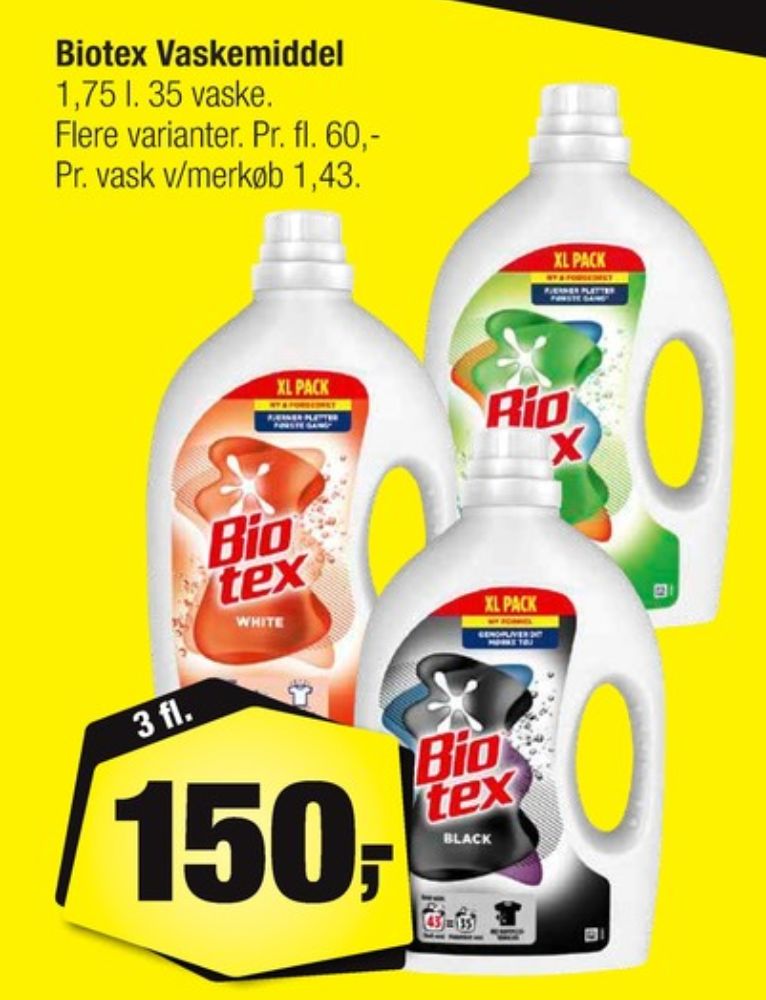 Biotex, Vaskemiddel-flydende