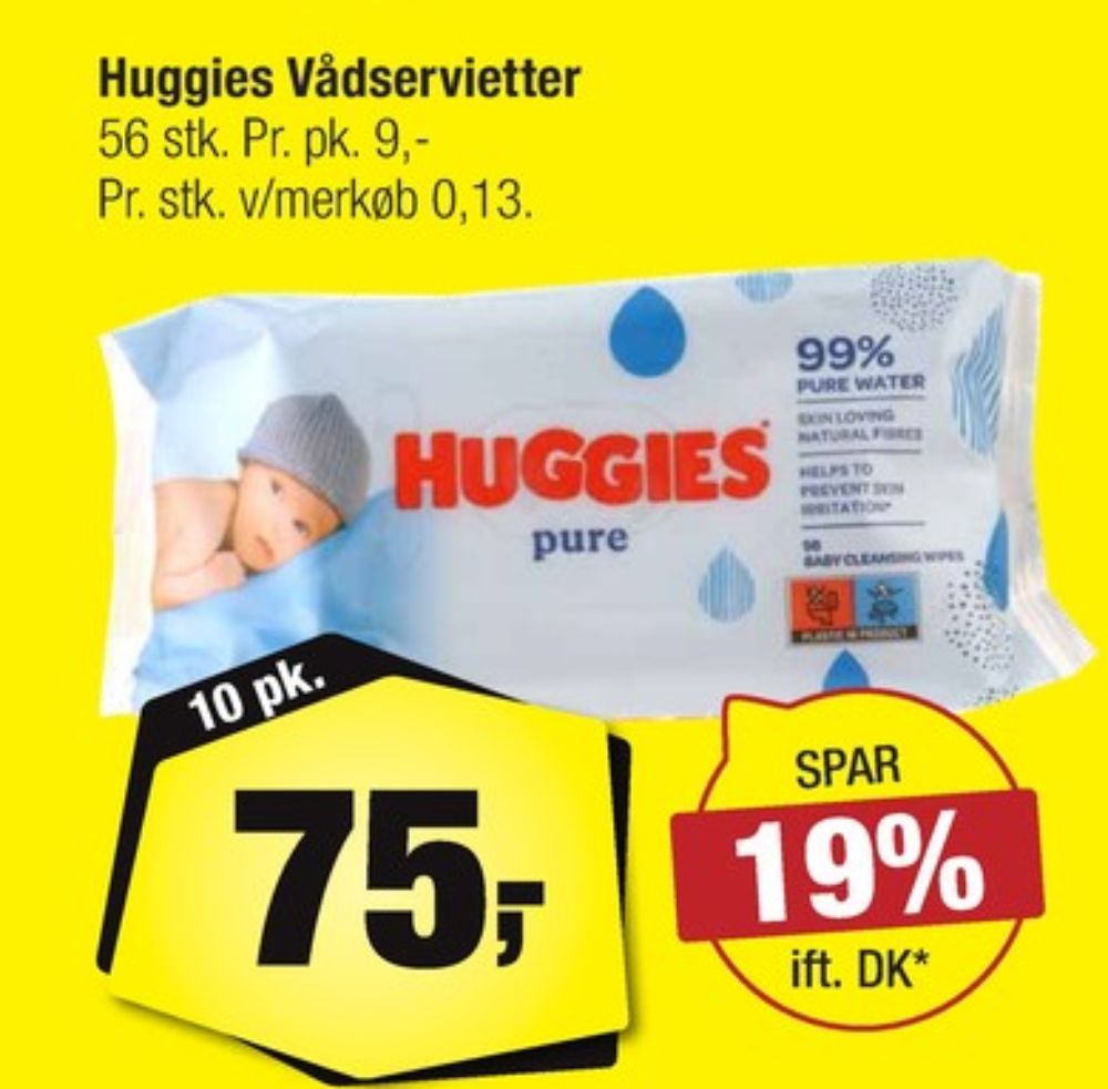 Huggies, Vådservietter