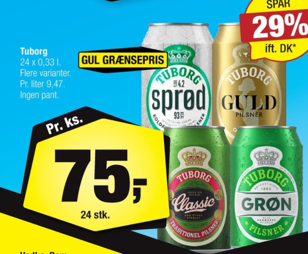 Tuborg Grøn, Øl 24 pk.