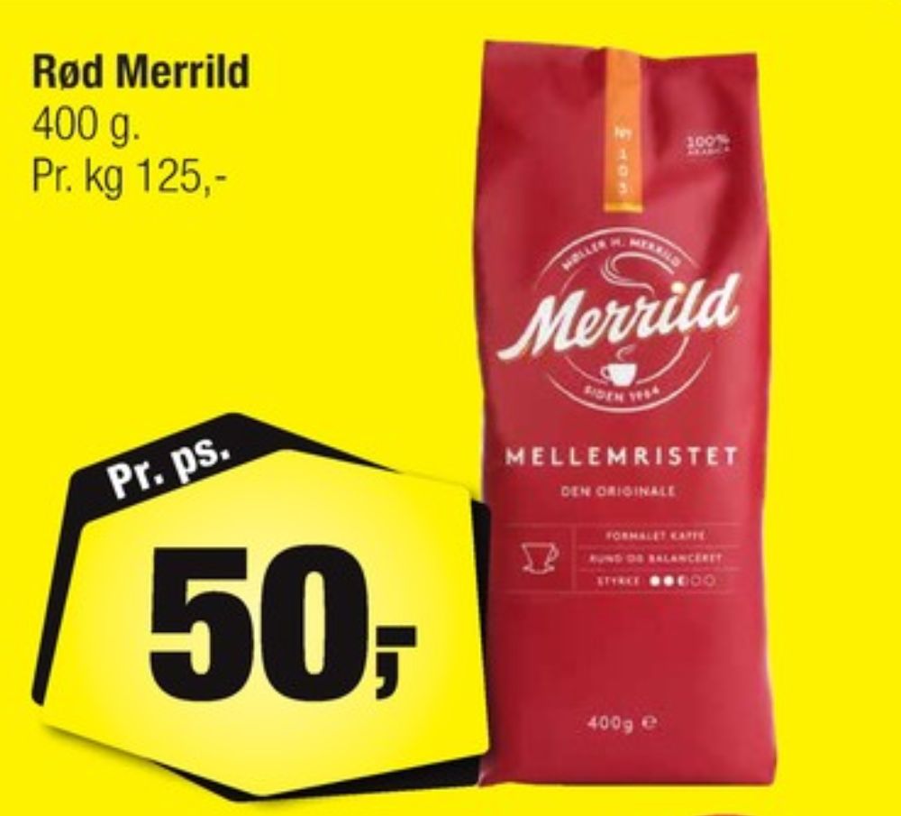 Merrild Mellemristet, Kaffe Formalet